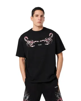 Phobia T-shirt unisex nera con Scorpione verde PH00214 Relaxed Comfort college