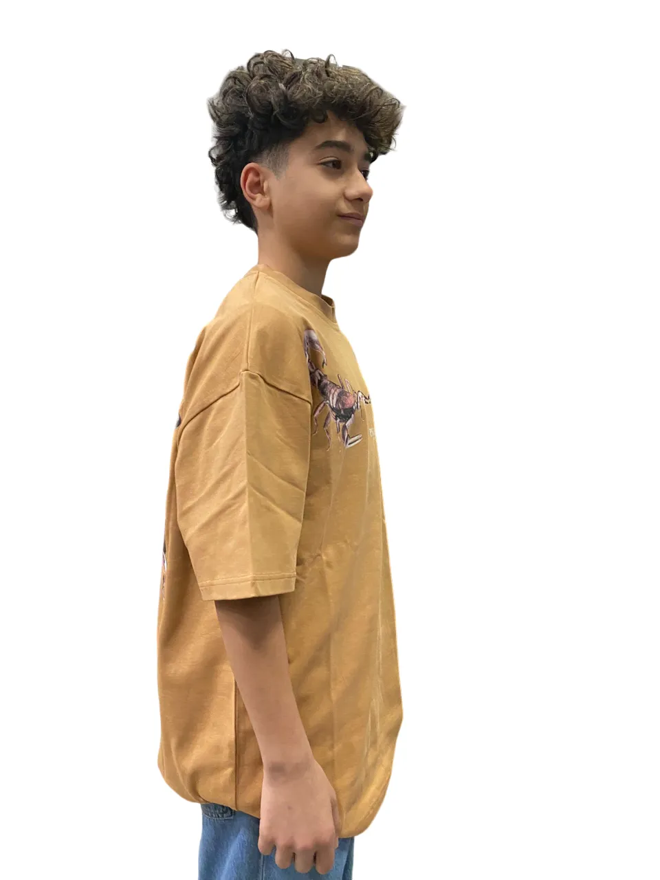 Sophisticated Casual Basic Layering Phobia T-shirt unisex terracotta con Scorpione PH00218