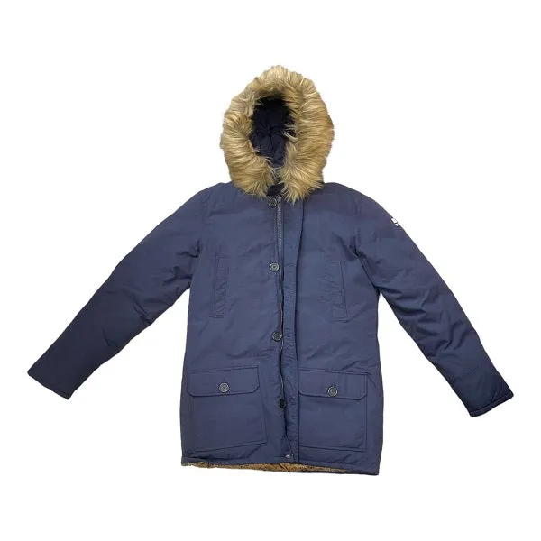 Trunk Cool Climate Pickwick giaccone da uomo con cappuccio e pelliccia PSIM999MJI8 blue