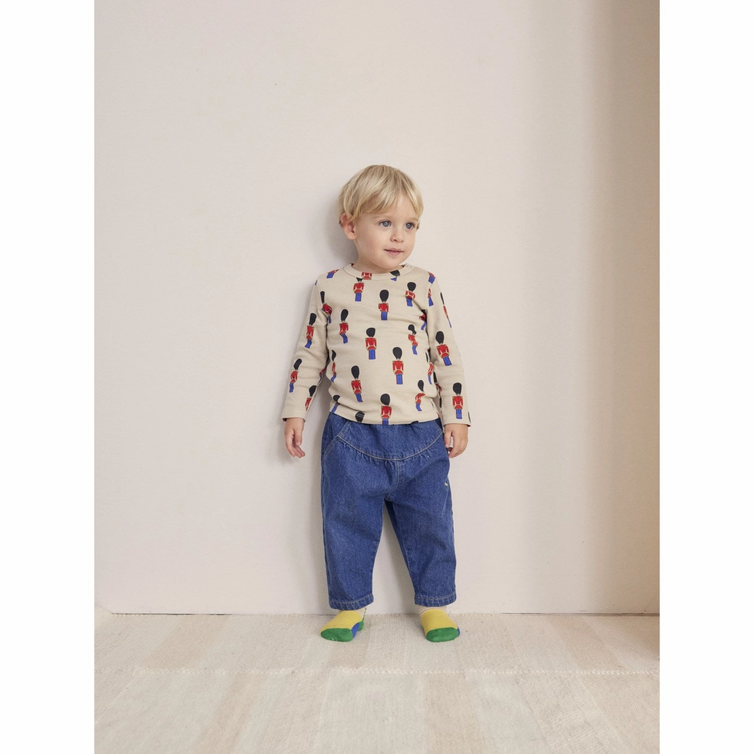 Casual Elegance Party Ready Bobo Choses Offwhite Little Tin Soldiers All Over Tight Blouse