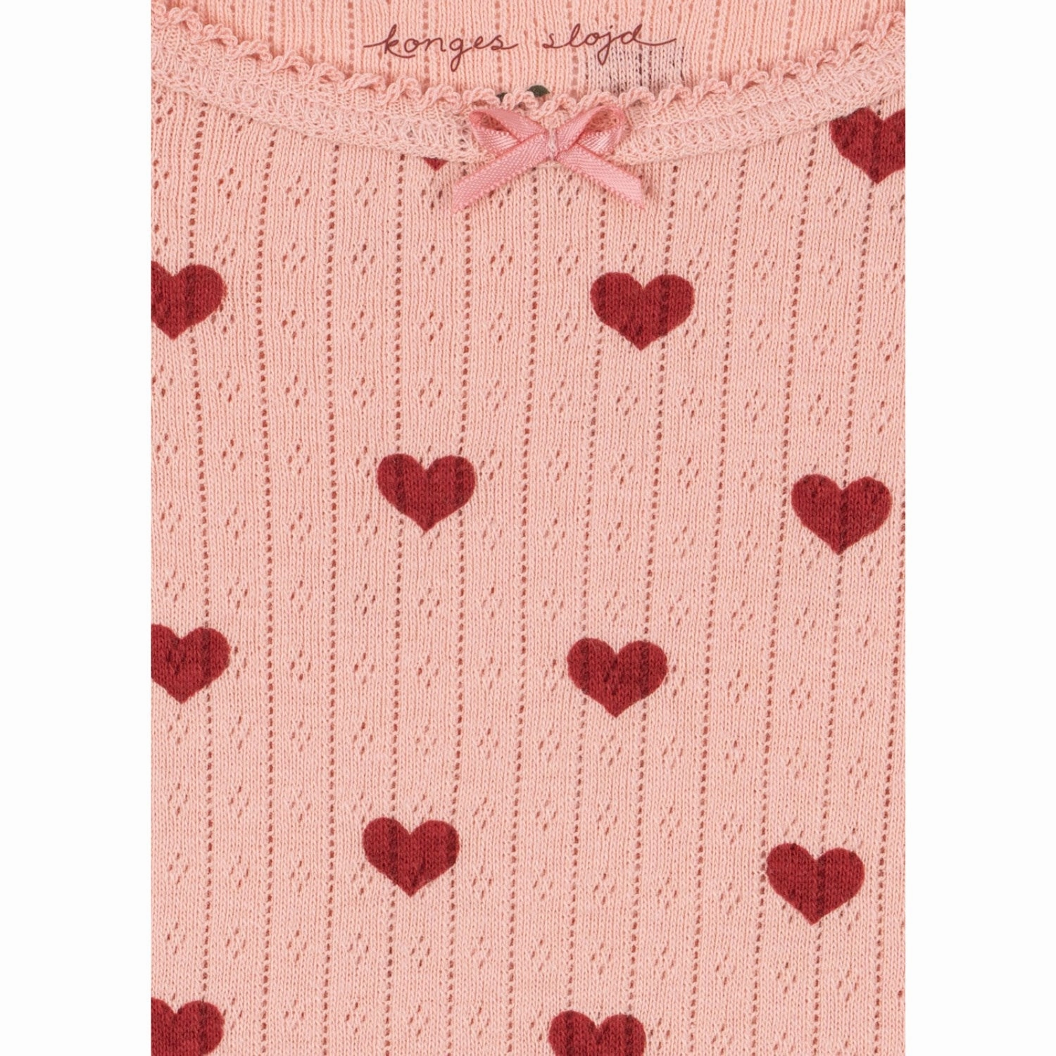 Ribbed Trim Konges Sl?jd Amour Rouge Minnie Blouse Gots