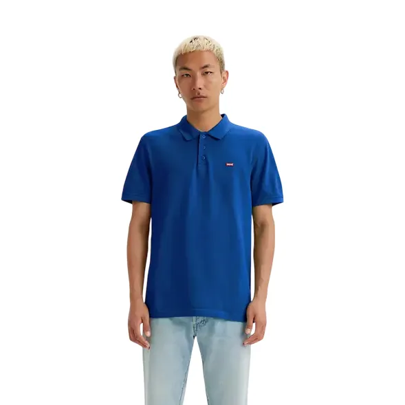 Levi's Polo manica corta da uomo Housemark 358830178 bluette Lightweight Weave Modern Cut