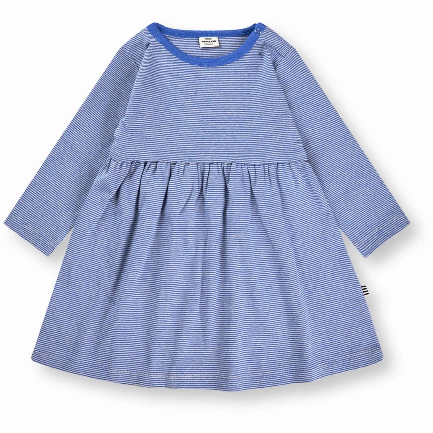 Mads N?rgaard Amparo Blue/Fog Soft Micro Striped Merkur Dress Balanced Fit