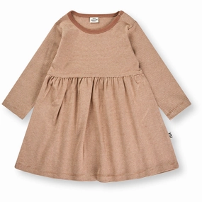 Spring Flow Smart Comfort Mads N?rgaard Brownie/Fog Soft Micro Striped Merkur Dress