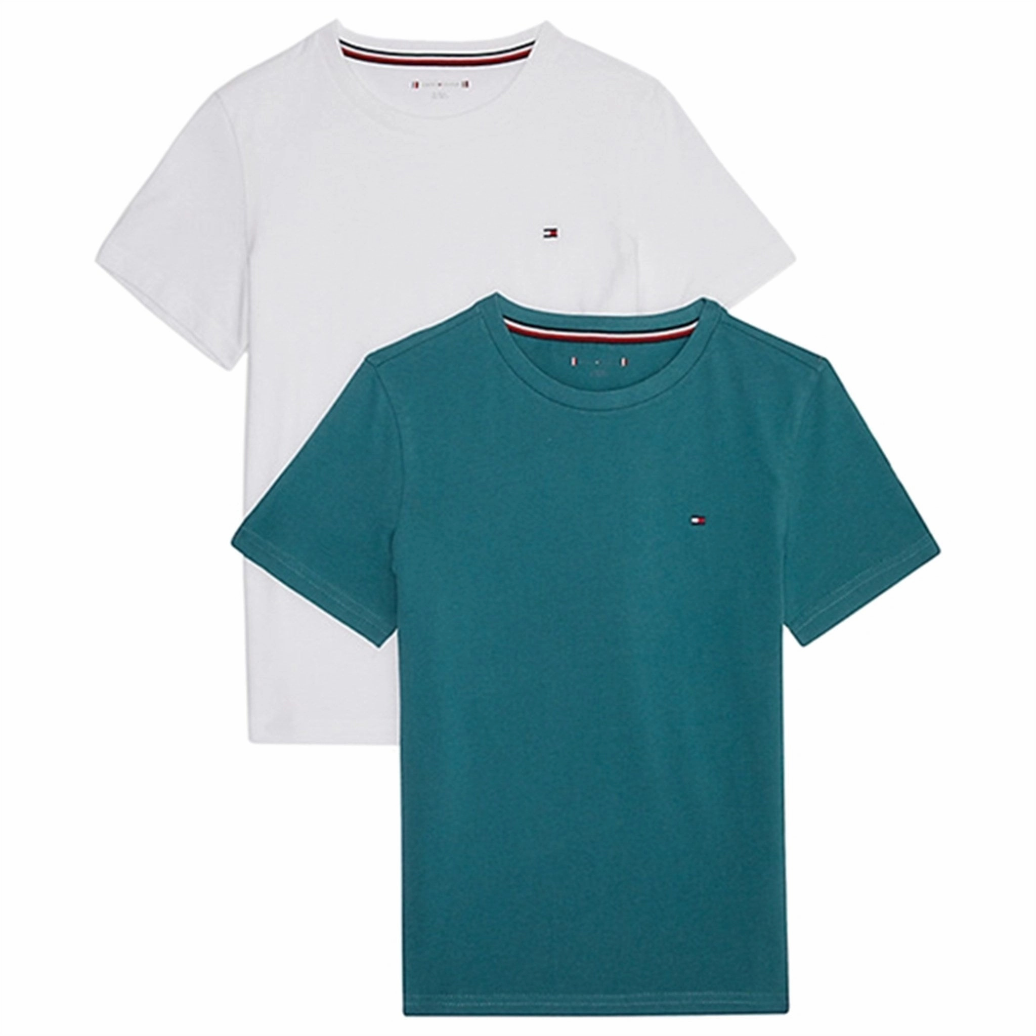 High-Quality Cotton Tommy Hilfiger T-shirt 2-pack White/Frosted Green