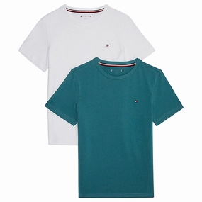 High-Quality Cotton Tommy Hilfiger T-shirt 2-pack White/Frosted Green