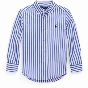 Polo Ralph Lauren B5171 White/Blue Boy Sport Shirt Odor control Ergonomic Back Panel