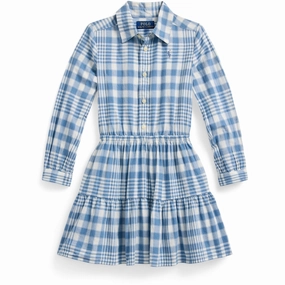 Eco-Lining Polo Ralph Lauren Blue Cream Day Dress