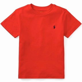 Hypoallergenic Fibers Polo Ralph Lauren Boy Short Sleeved T-shirt Red
