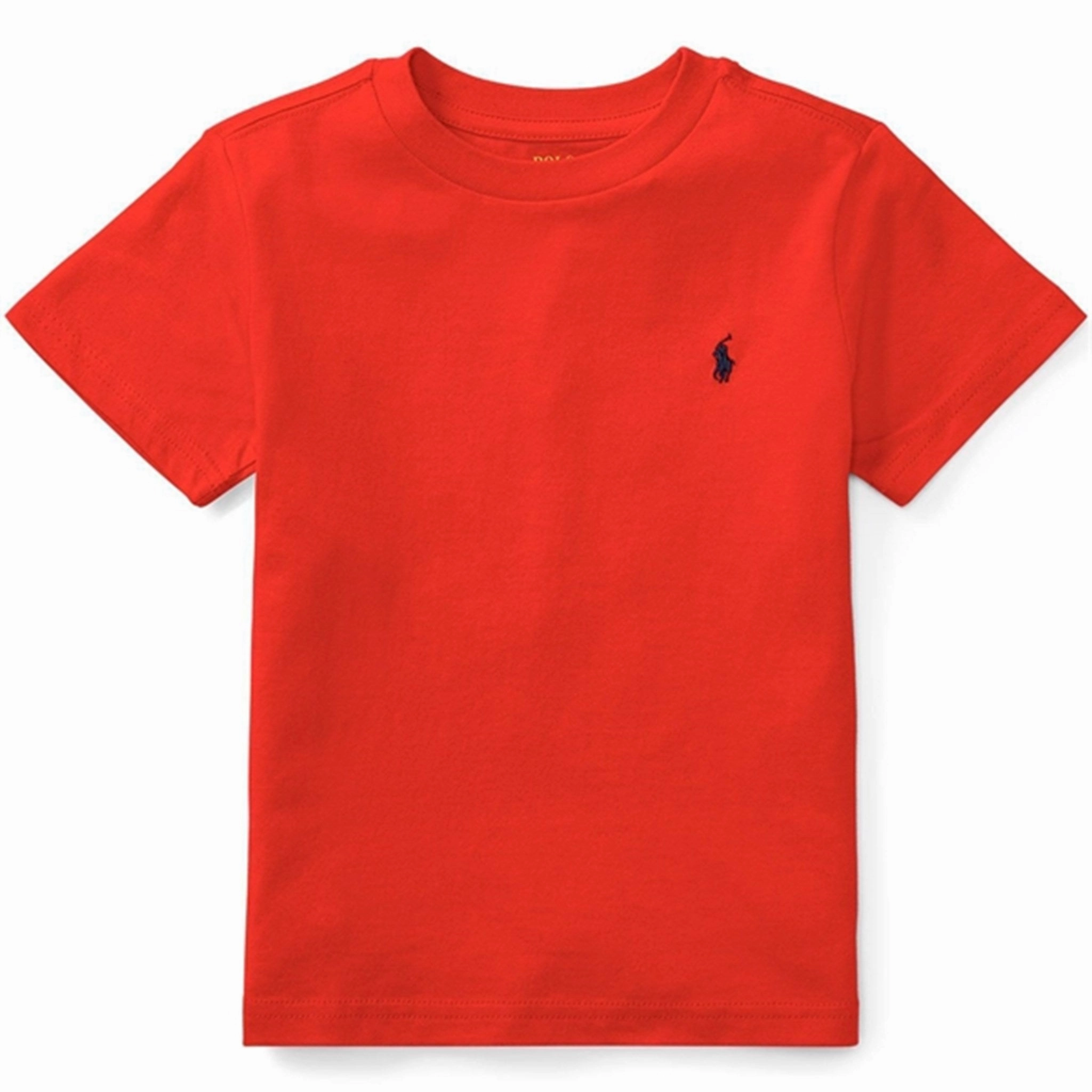 ReinforcedNeckline Polo Ralph Lauren Boy Short Sleeved T-shirt Red