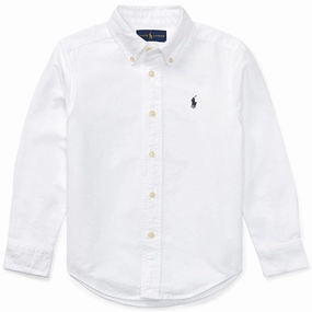 Polo Ralph Lauren Boy Slim Fit Shirt White slim cut Smooth Texture
