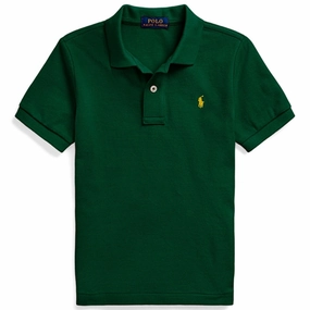 Athletic Cut Polo Ralph Lauren Boy Slim Polo T-Shirt Moss Agate