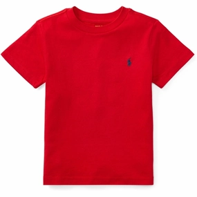 Durable Color Retention Polo Ralph Lauren Boy T-Shirt Red