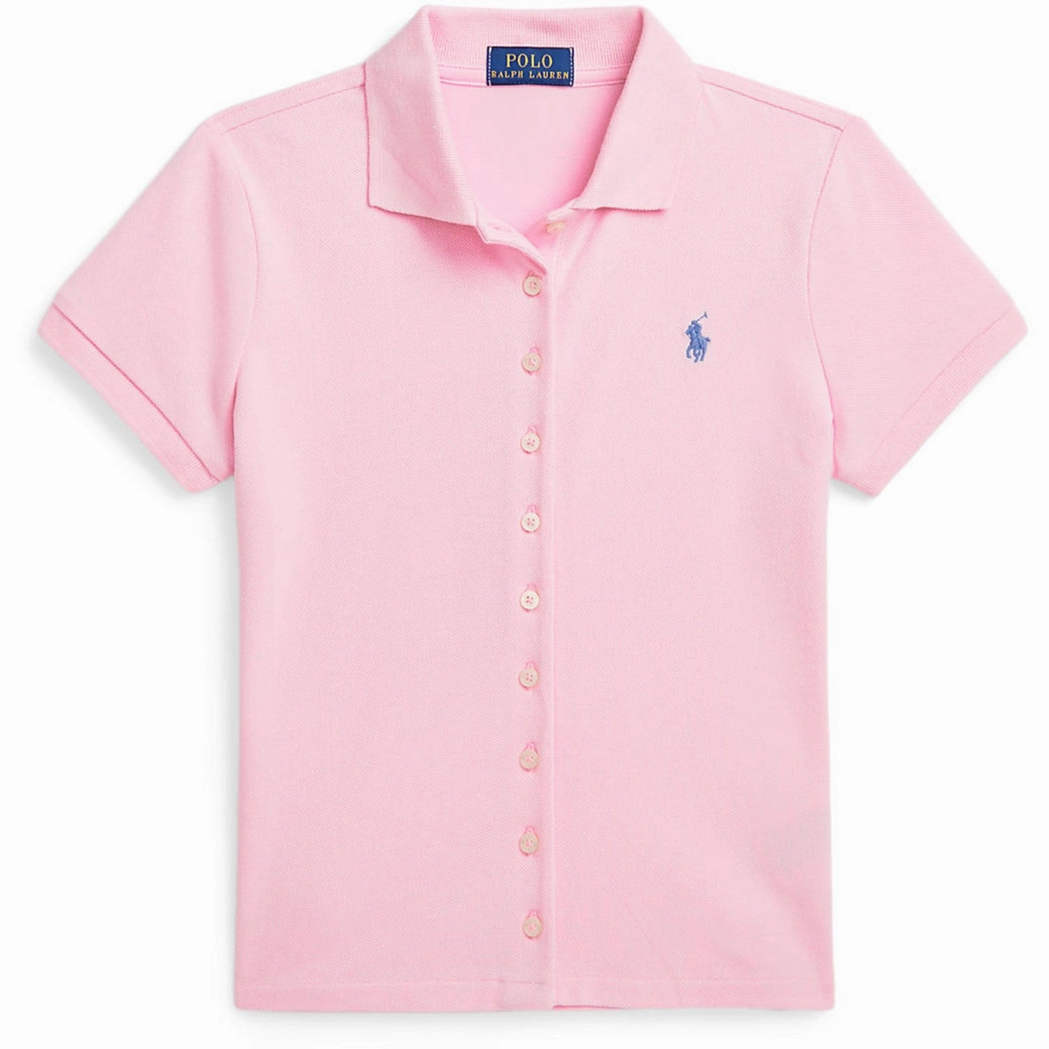 ShrinkageControl Process Polo Ralph Lauren Carmel Pink/Harbor Island Blue Girl Polo Shirt