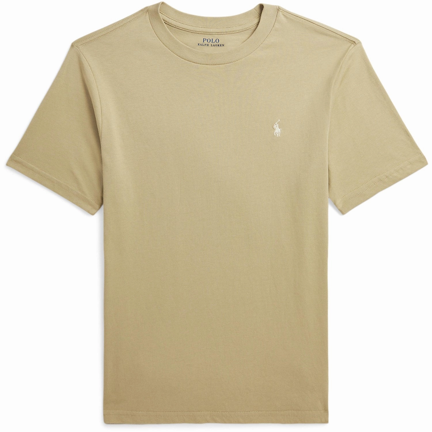 soft look Wide Neck Opening Polo Ralph Lauren Classic Khaki T-Shirt