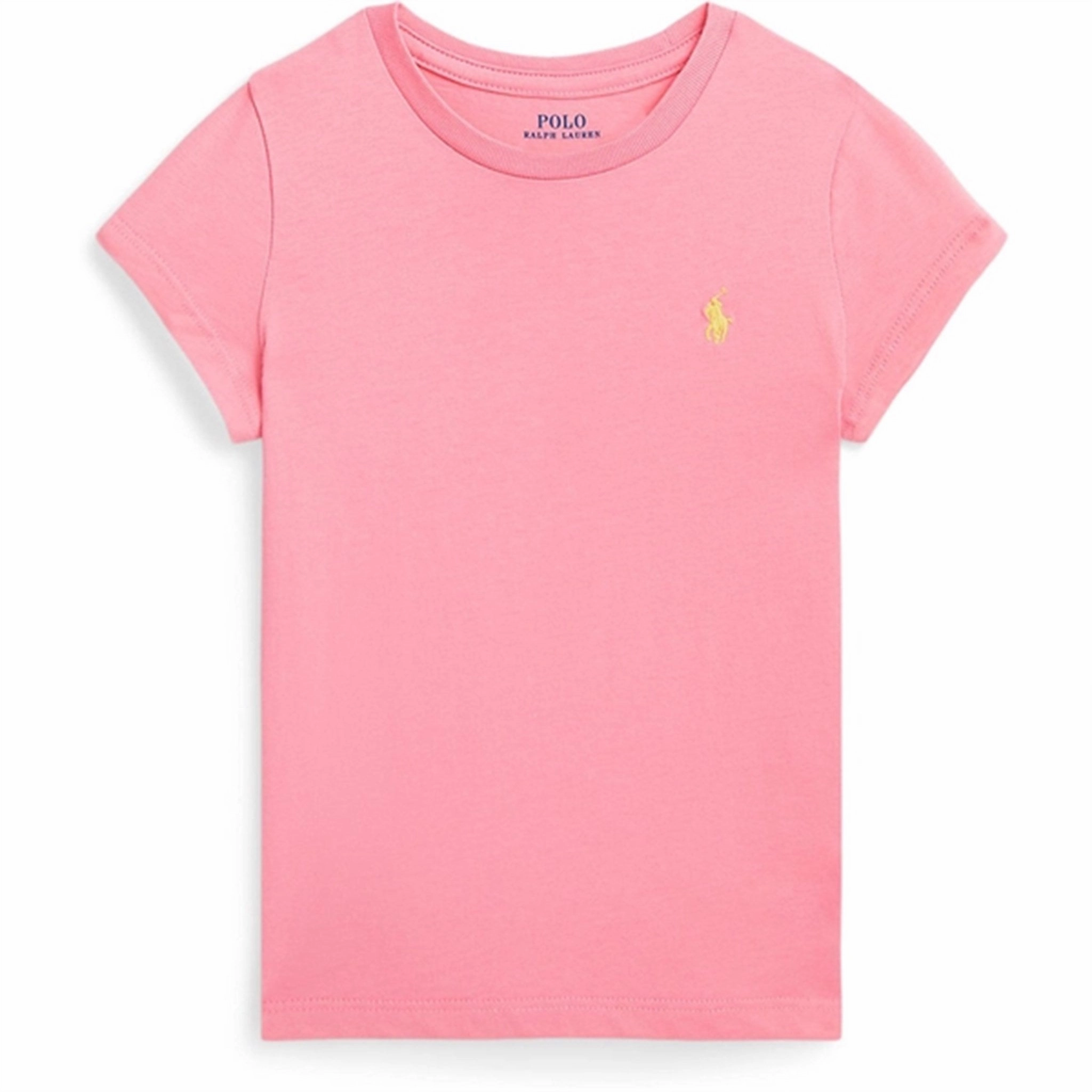 Polo Ralph Lauren Girl T-Shirt Florida Pink Oasis Yellow suitable for all genders Ribbed collar