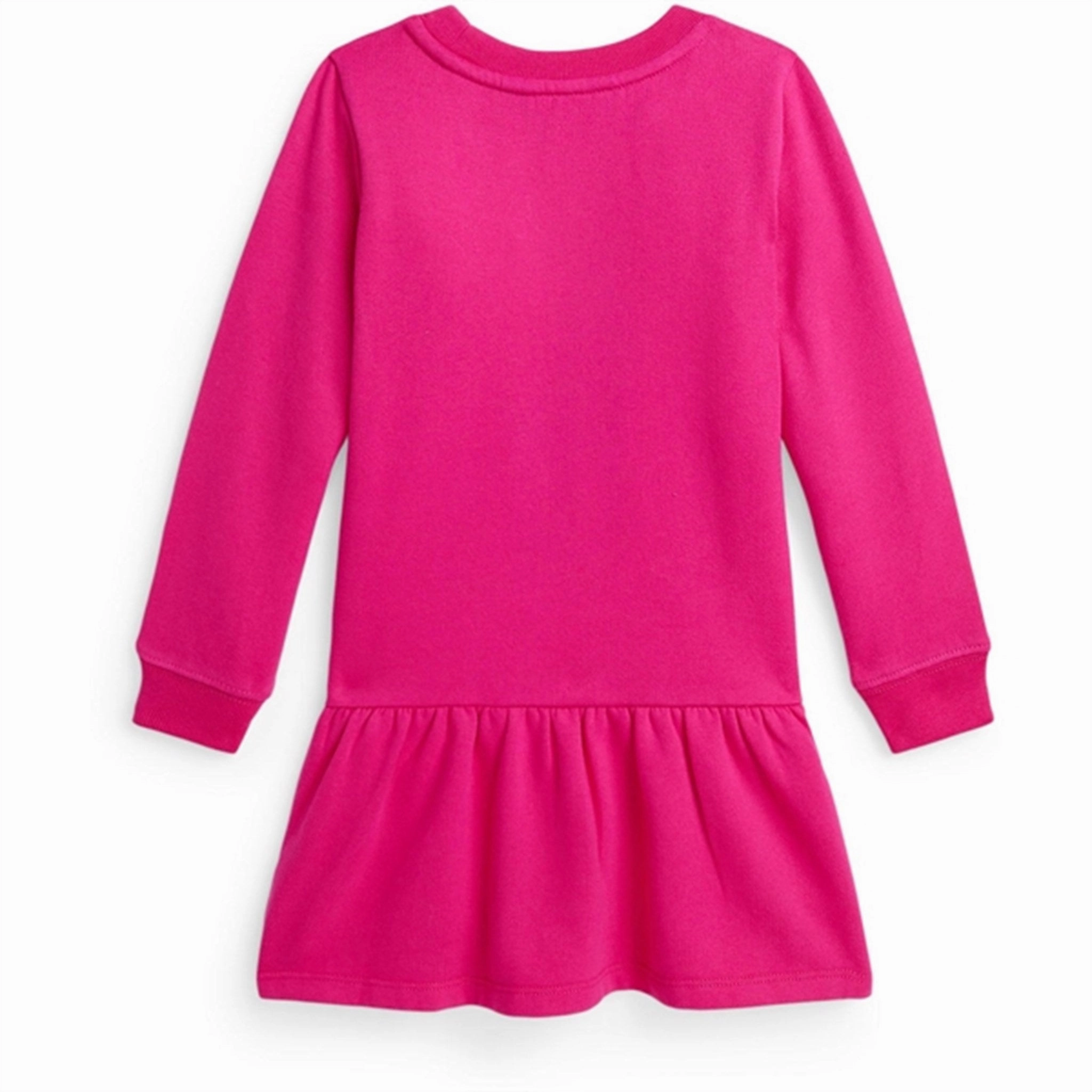Polo Ralph Lauren Girls Dress Bright Pink W/ Blue Vintage-Inspired