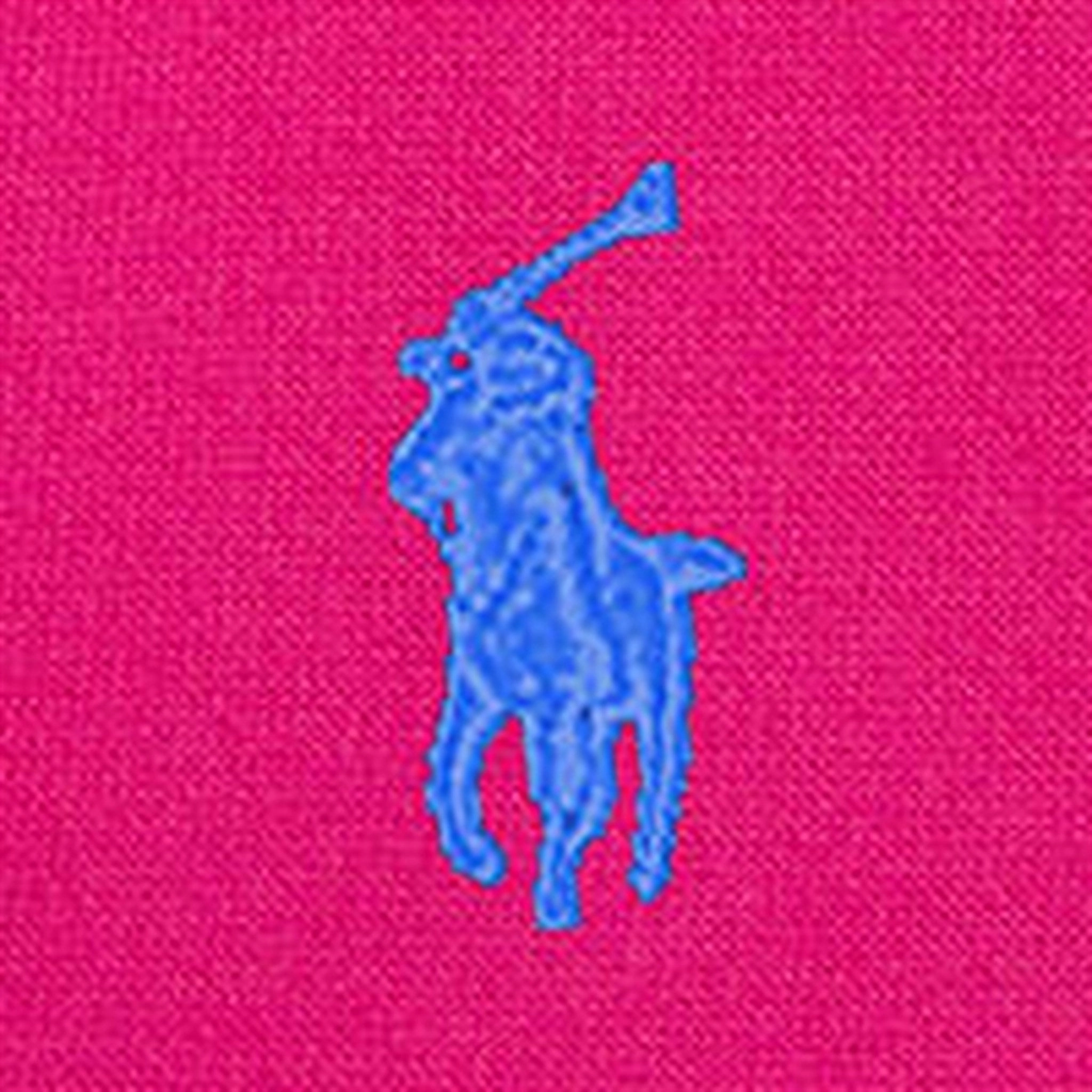 Vibrant Look Urban Cool Polo Ralph Lauren Girls Dress Bright Pink W/ Blue