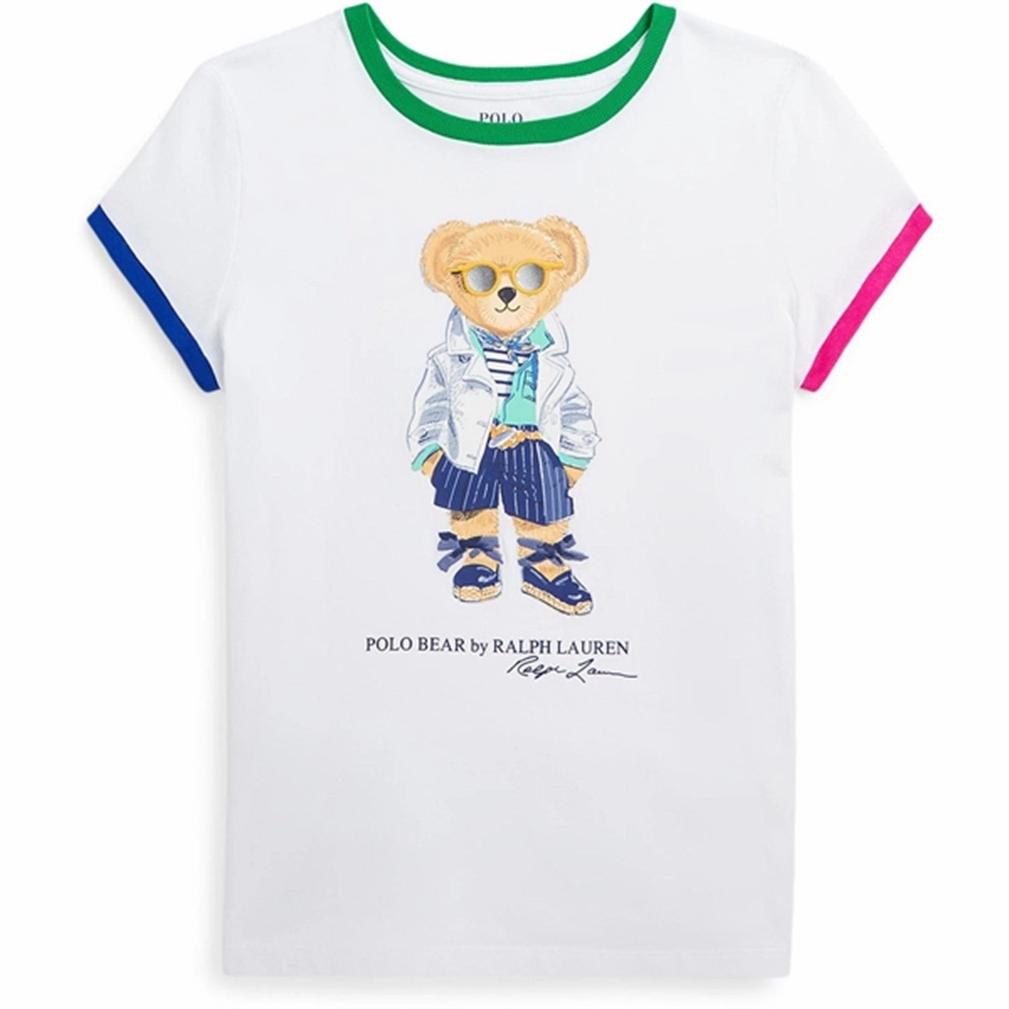 Polo Ralph Lauren Girls T-Shirt White Wear Resistant Fabric Personalized