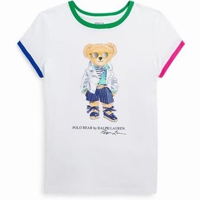 Quick Fit Polo Ralph Lauren Girls T-Shirt White