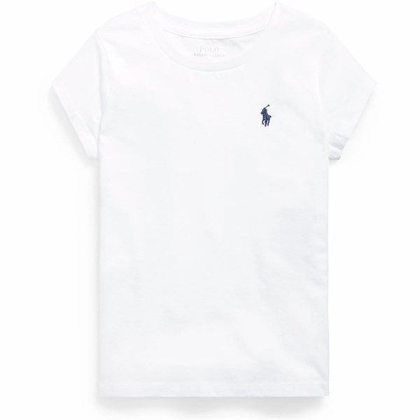 Scoop neck femininity Urban Casual Look Polo Ralph Lauren Girls T-Shirt White