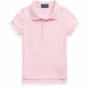 High-End Look Trendy Prints Polo Ralph Lauren Hint Of Pink Girl Polo Shirt