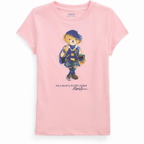 Polo Ralph Lauren Hint Of Pink Girl T-Shirt Textured Surface