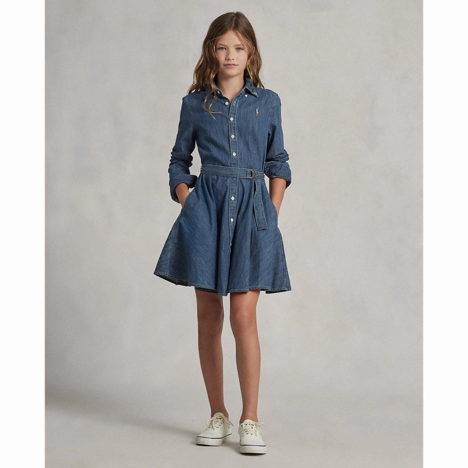 Layered Fit Casual Look Polo Ralph Lauren Indigo Day Dress