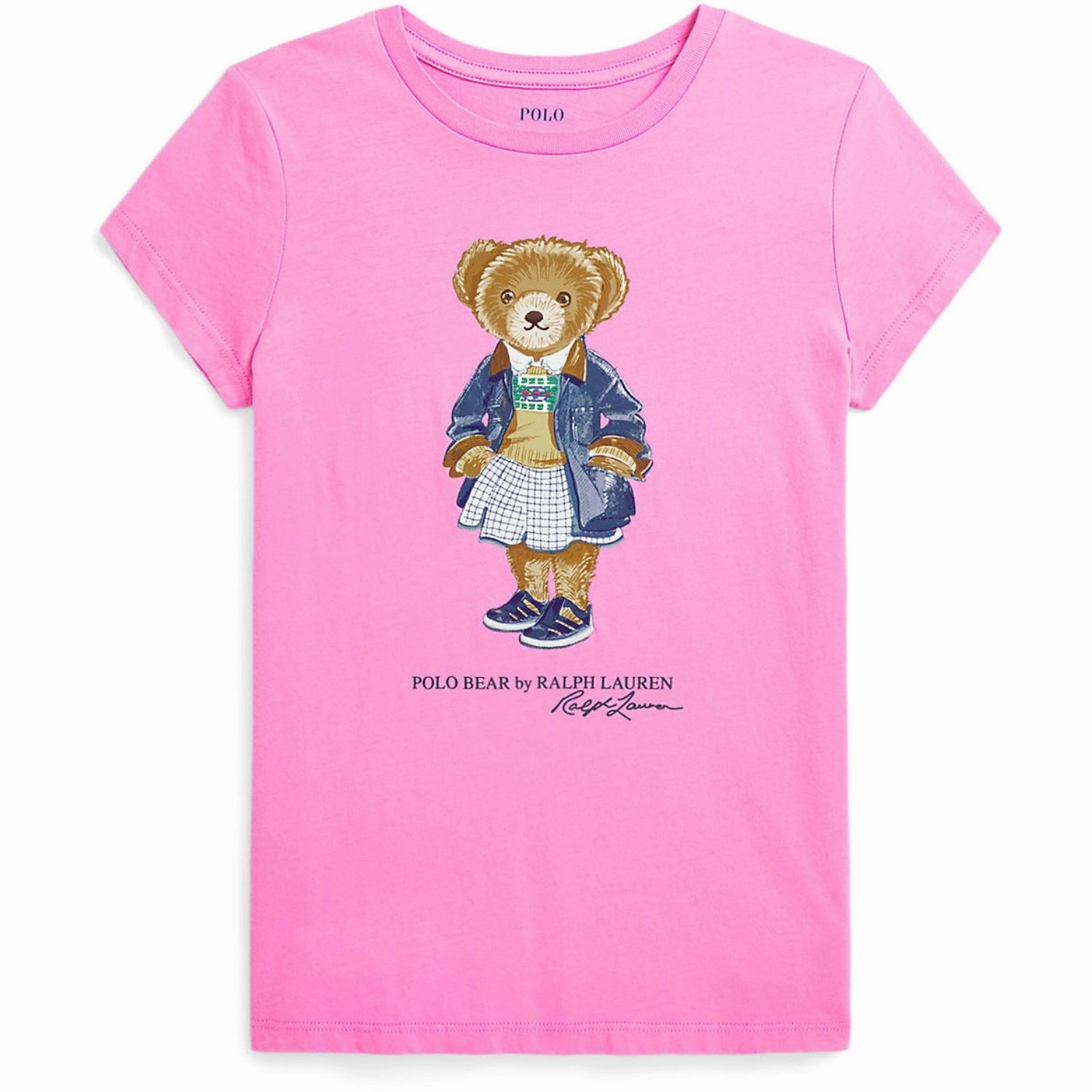 Hypoallergenic Textile Polo Ralph Lauren Laguna Pink Girl T-Shirt