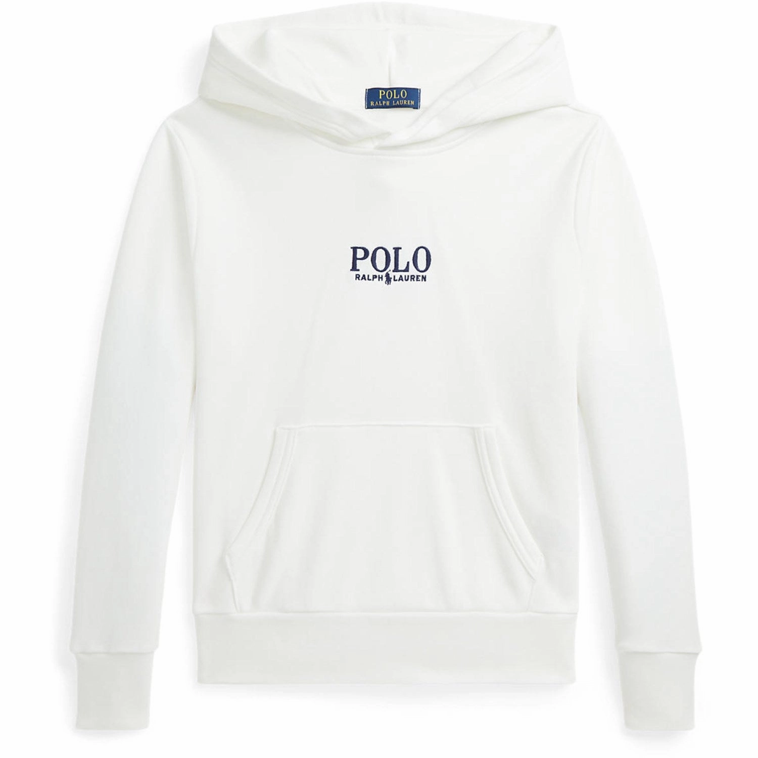 Polo Ralph Lauren Paper White Boy Sweatshirt Embroidered Logo Yarn Dyed Fabric