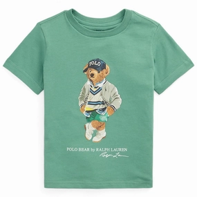 Active Trend Look Polo Ralph Lauren Pf25 Fairway Green Bear T-Shirt