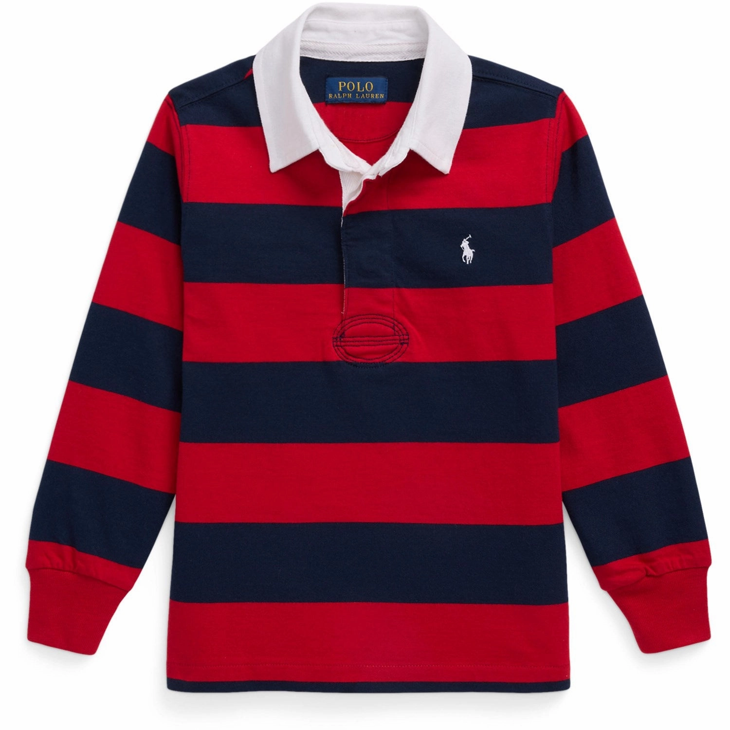 Polo Ralph Lauren Red/Cruise Navy Rugby Blouse Holiday Outfit AntiPilling Technology