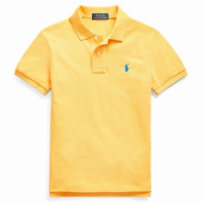 Soft Jersey Fabric Stylish Comfort Polo Ralph Lauren Slim Polo T-Shirt Yellow
