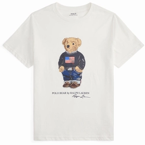 City Fashion EcoFriendlyMaterial Polo Ralph Lauren White Core Bear Boy T-Shirt