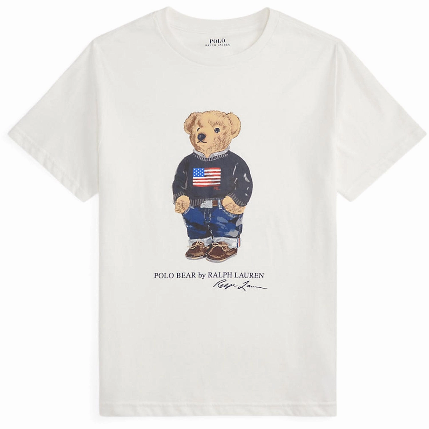 Polo Ralph Lauren White Core Bear Boy T-Shirt Minimalist Style