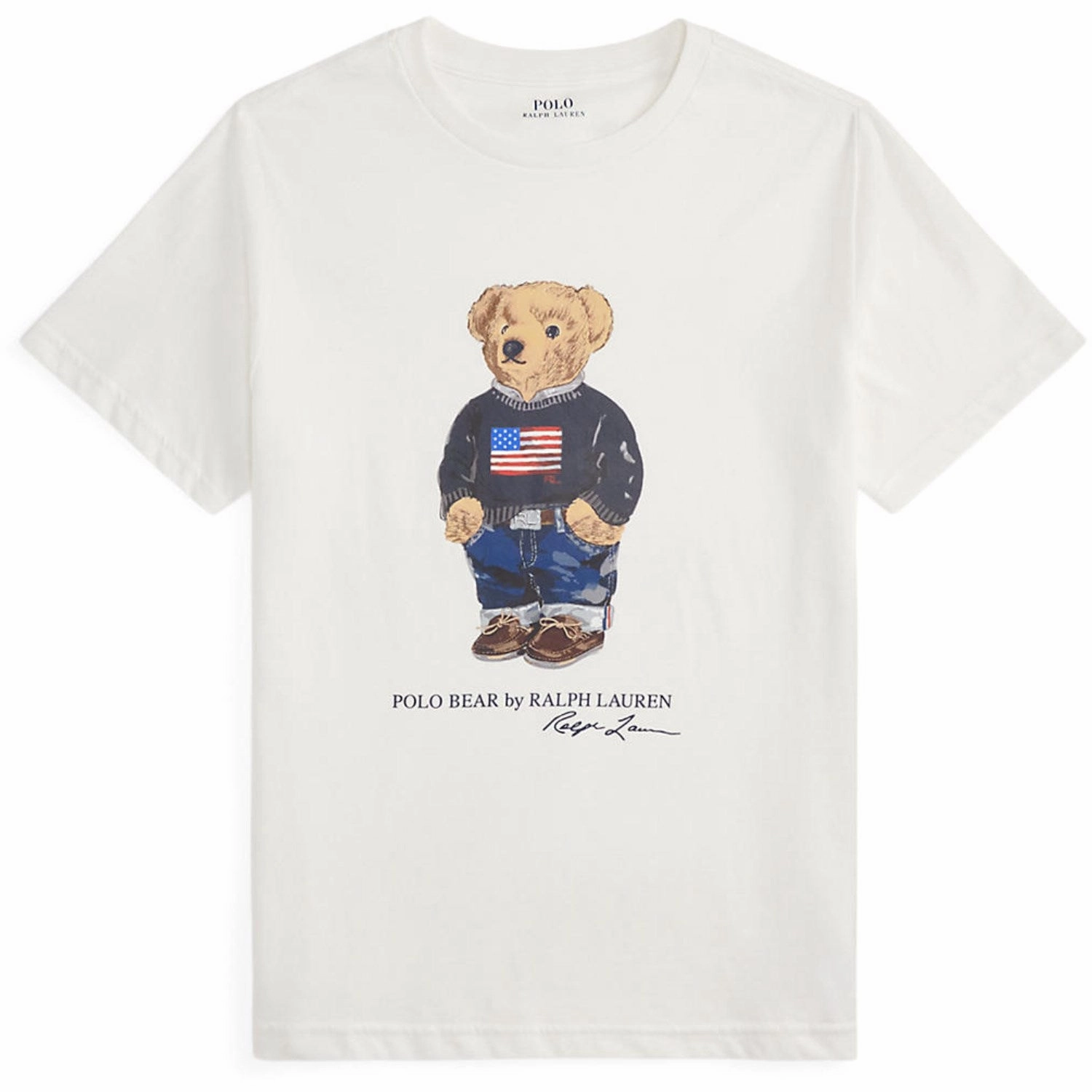 City Fashion EcoFriendlyMaterial Polo Ralph Lauren White Core Bear Boy T-Shirt