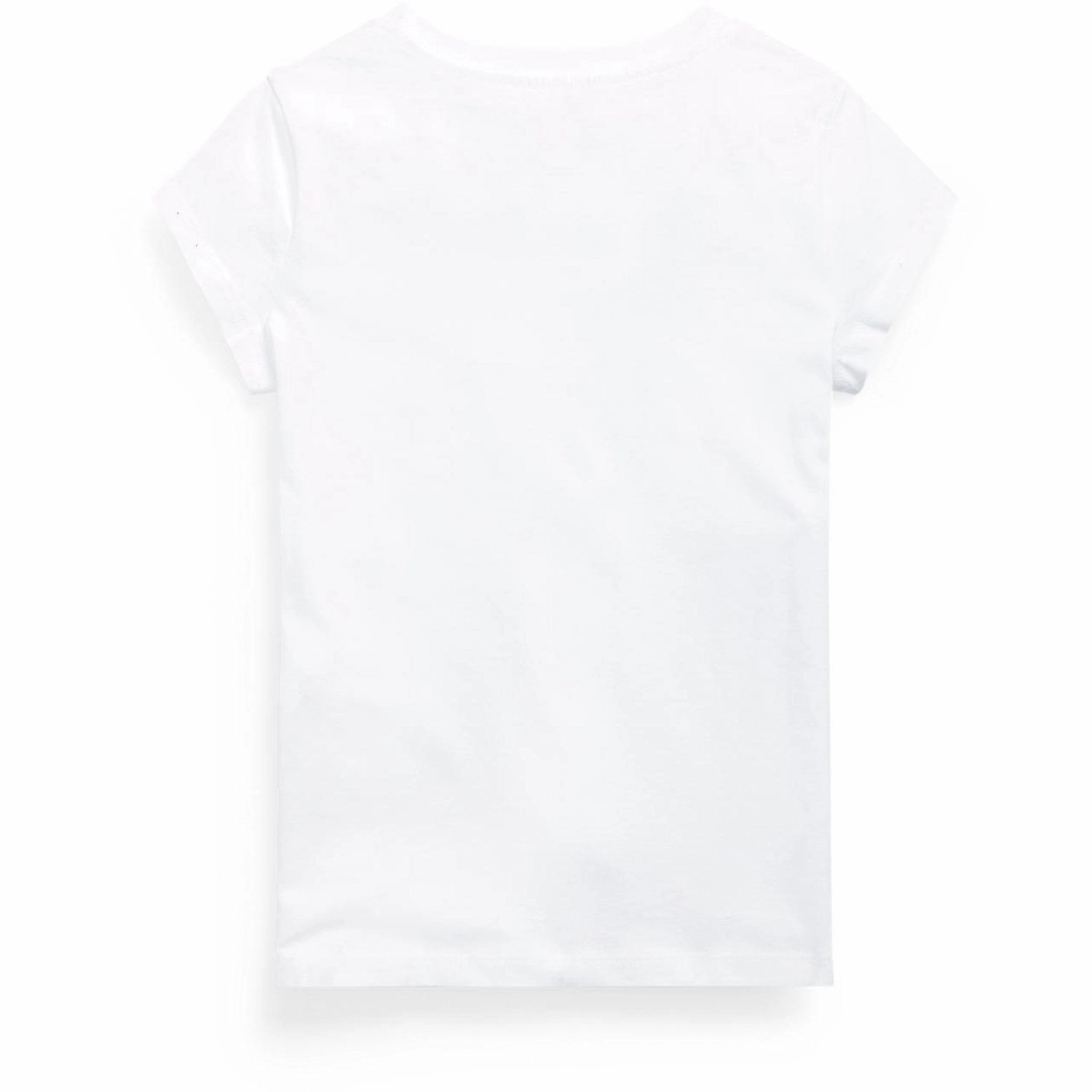 Polo Ralph Lauren White W/ Hint Of Pink Girl T-Shirt Everyday apparel polo neck