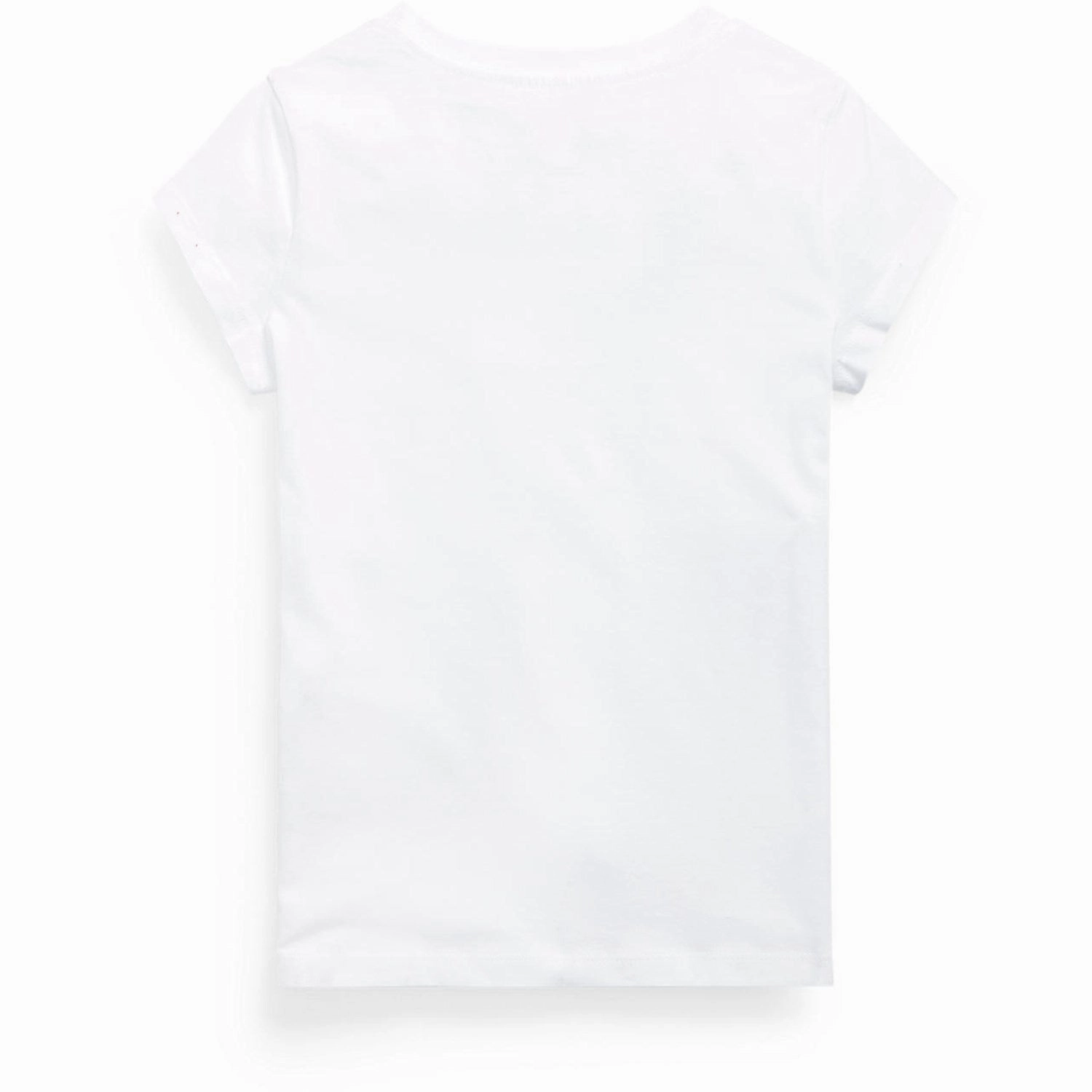 Polo Ralph Lauren White W/ Hint Of Pink Girl T-Shirt Smart Casual