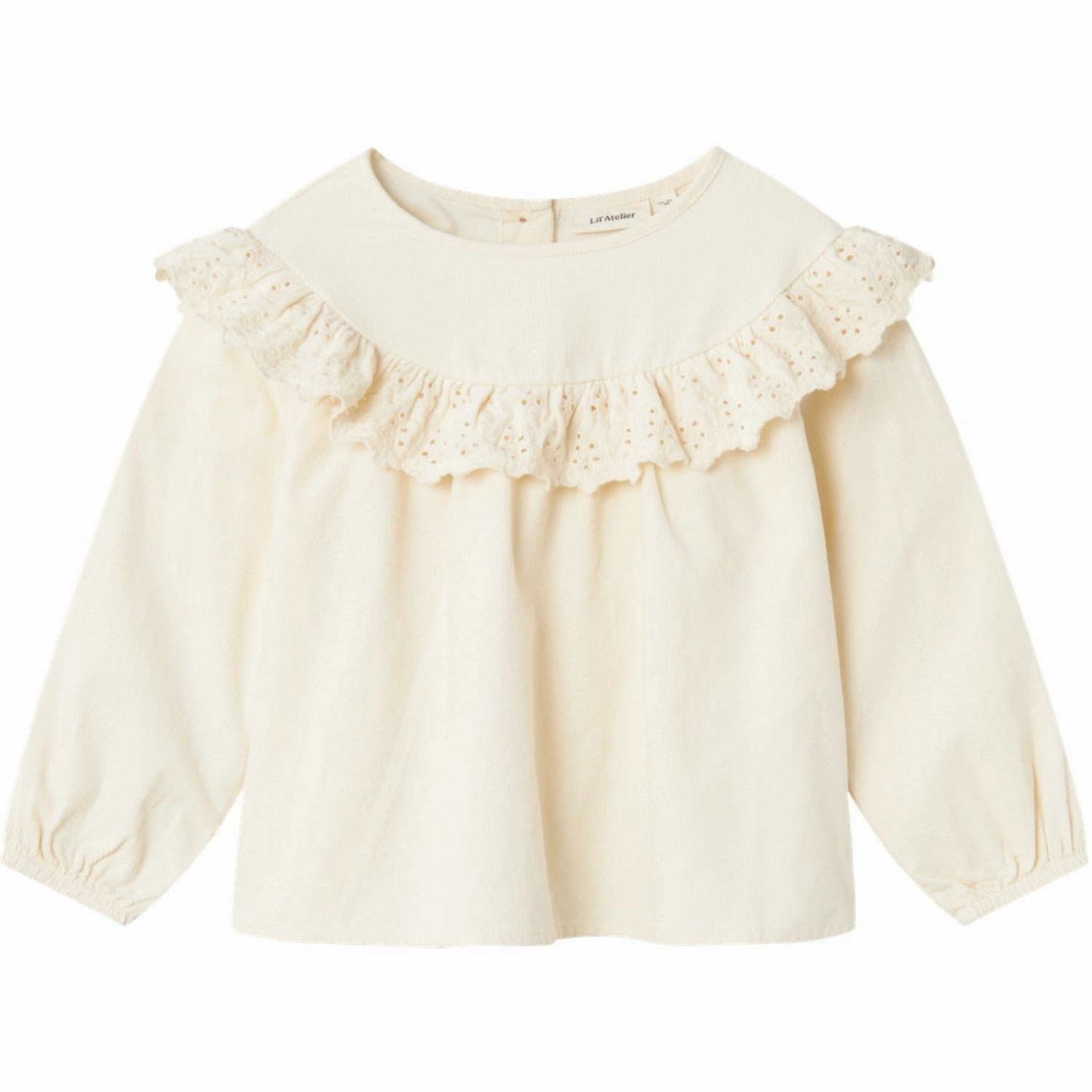 Lil'Atelier Turtledove Saku Loose Embroidery Blouse Bold Prints