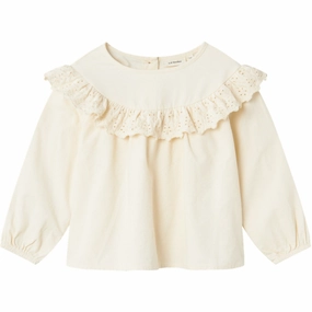 Lil'Atelier Turtledove Saku Loose Embroidery Blouse Bold Prints