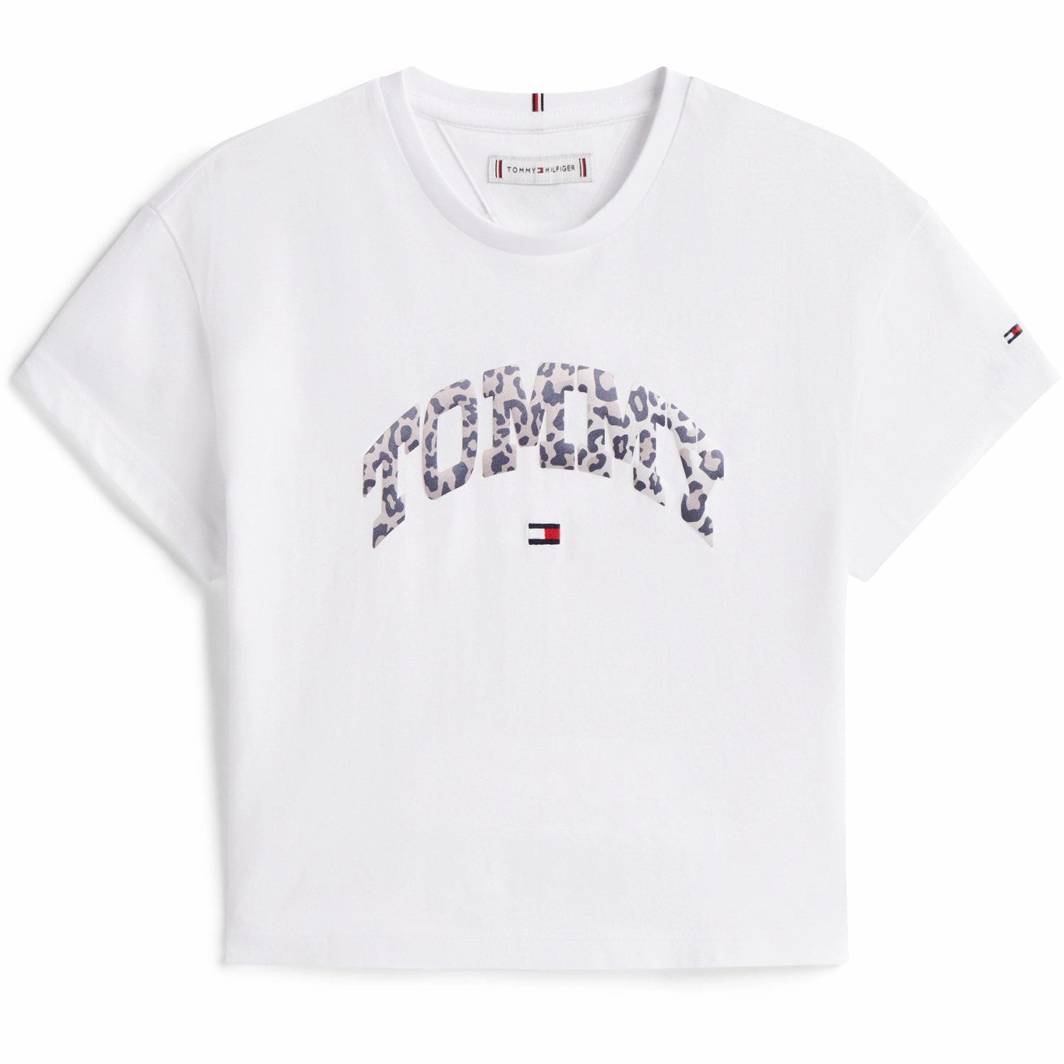 Seasonal top Tommy Hilfiger White Varsity Sateen Graphic Tee S/S