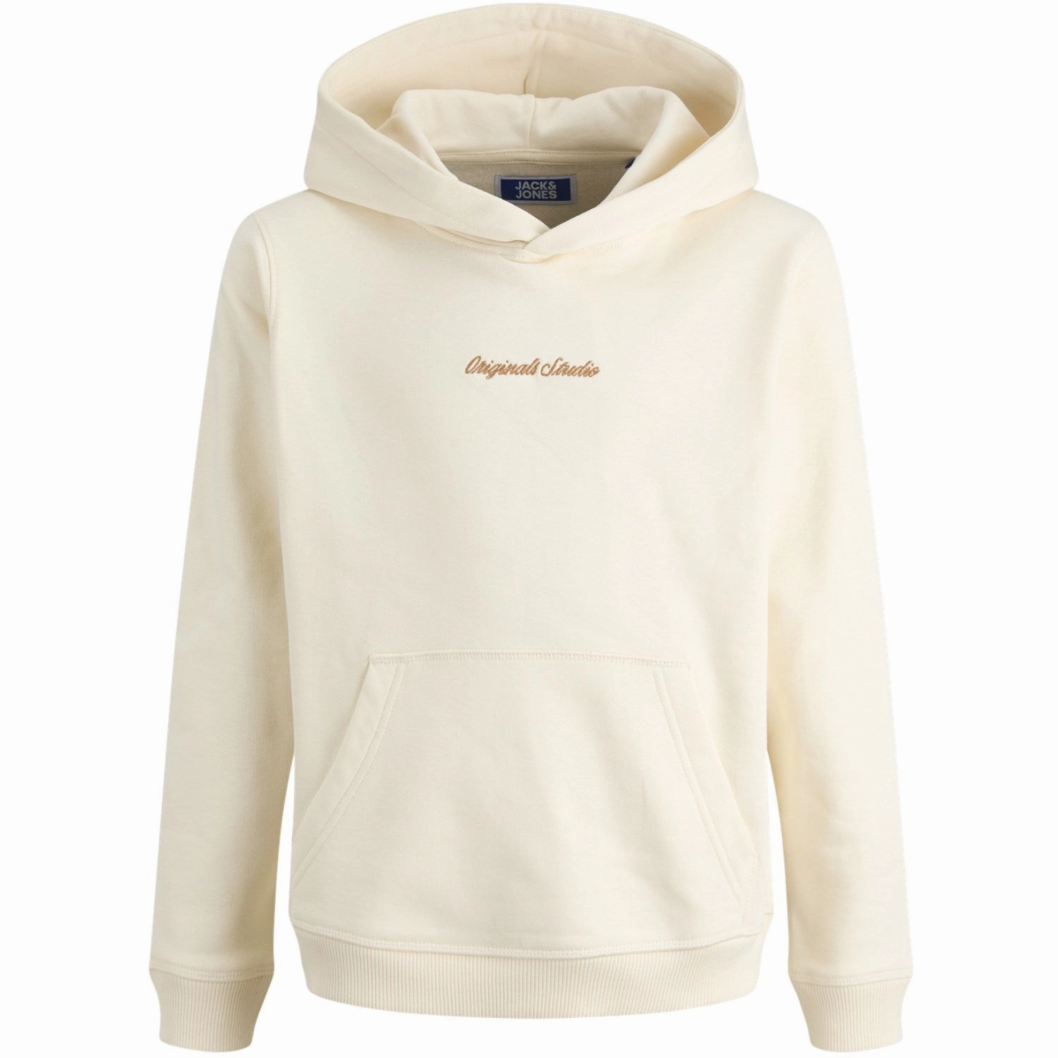 Jack & Jones Junior Antique White Jornorrebro Emb Sweat Hood Noos Jnr Movie going wear Thylacine like