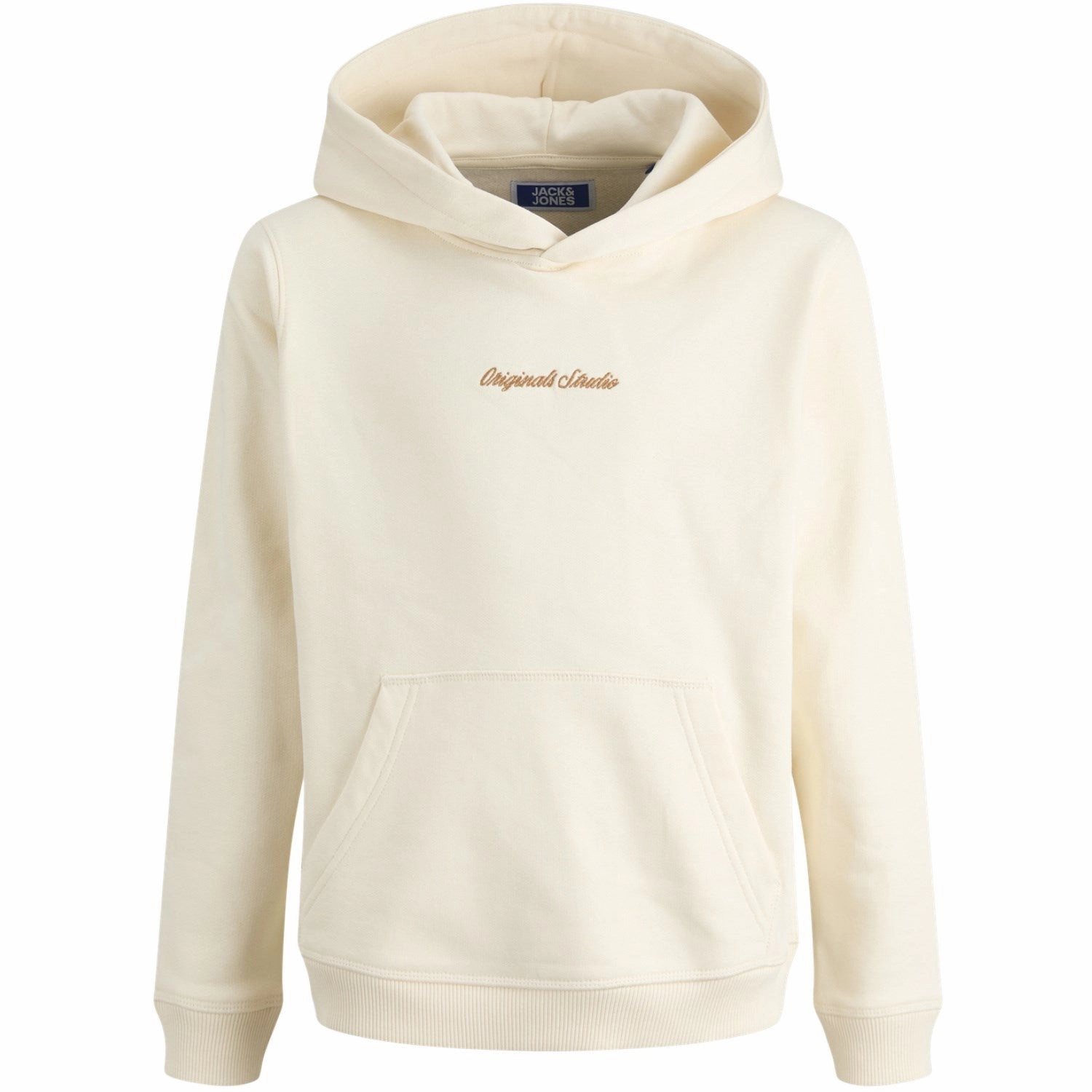 Relaxed Silhouette Jack & Jones Junior Antique White Jornorrebro Emb Sweat Hood Noos Jnr