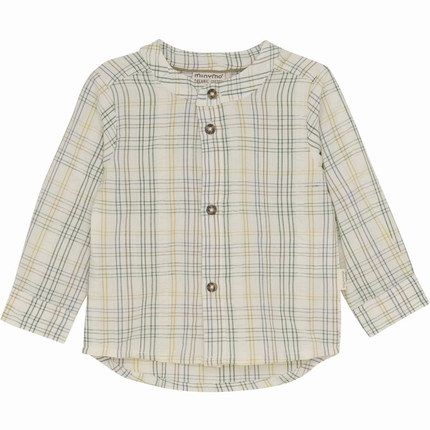 Minymo Marshmallow White Shirt Check Anti Static Lining