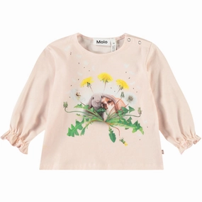 Molo Rabbit Friends Elina Blouse High-End Fashion Flexible Knit