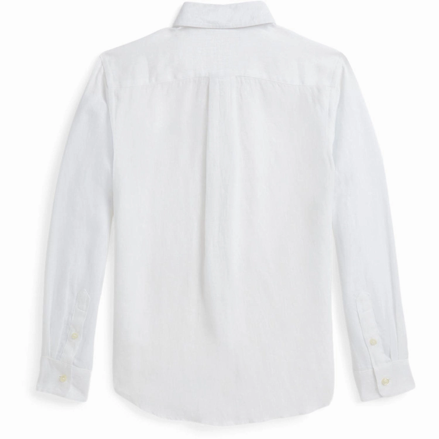 Polo Ralph Lauren White Boy Sport Shirt Non Static Finish High-Quality Fabric