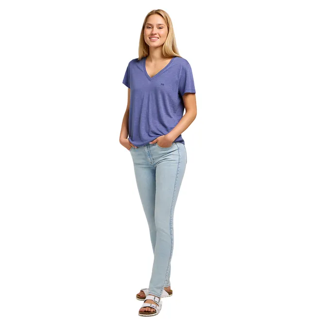 Lee pantalone jeans a vita alta da donna Scarlett 112348997 blu chiaro Anti Pilling Surface Street Utility