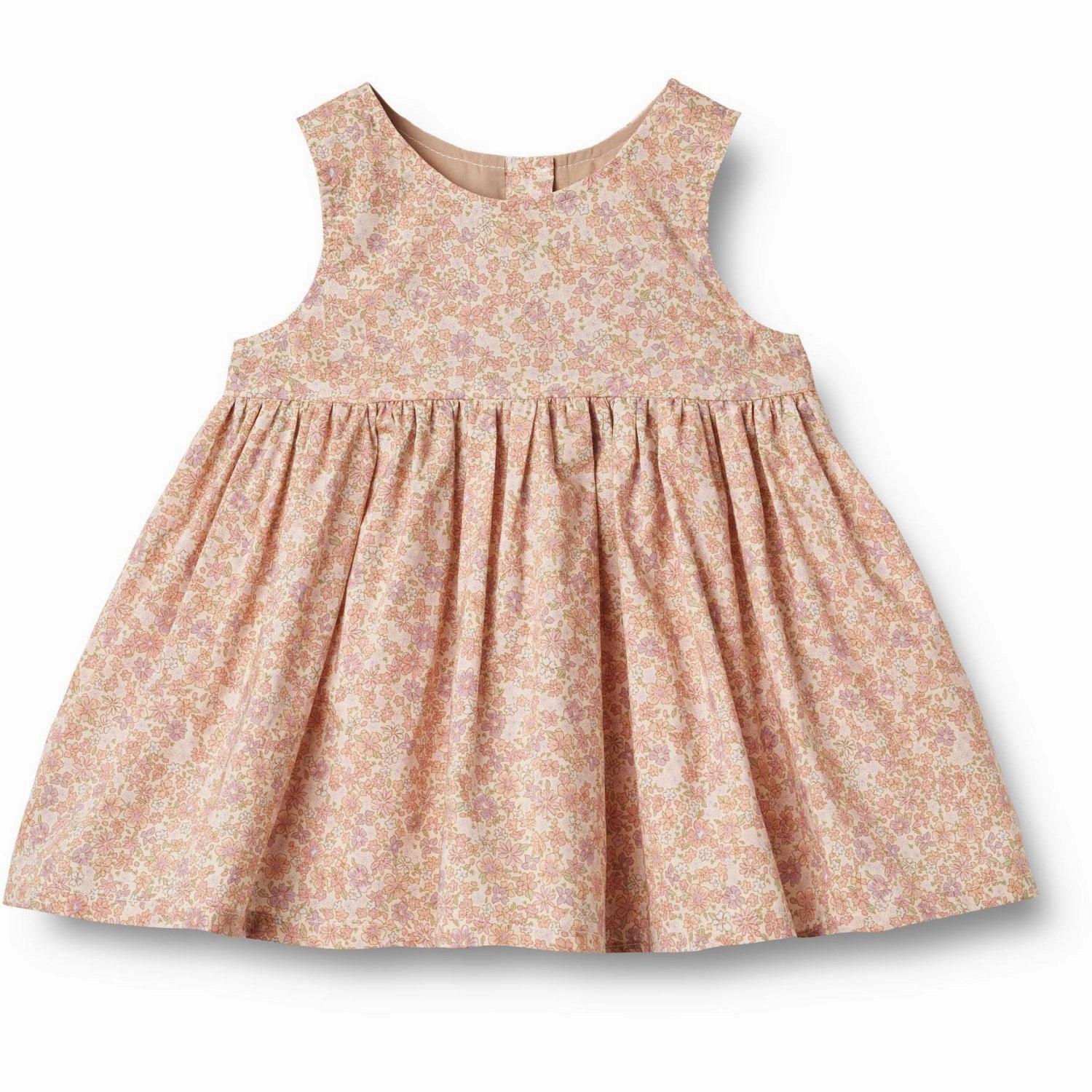 Wheat Lilac Flowers Pinafore Wrinkles Sienna Travel Fit