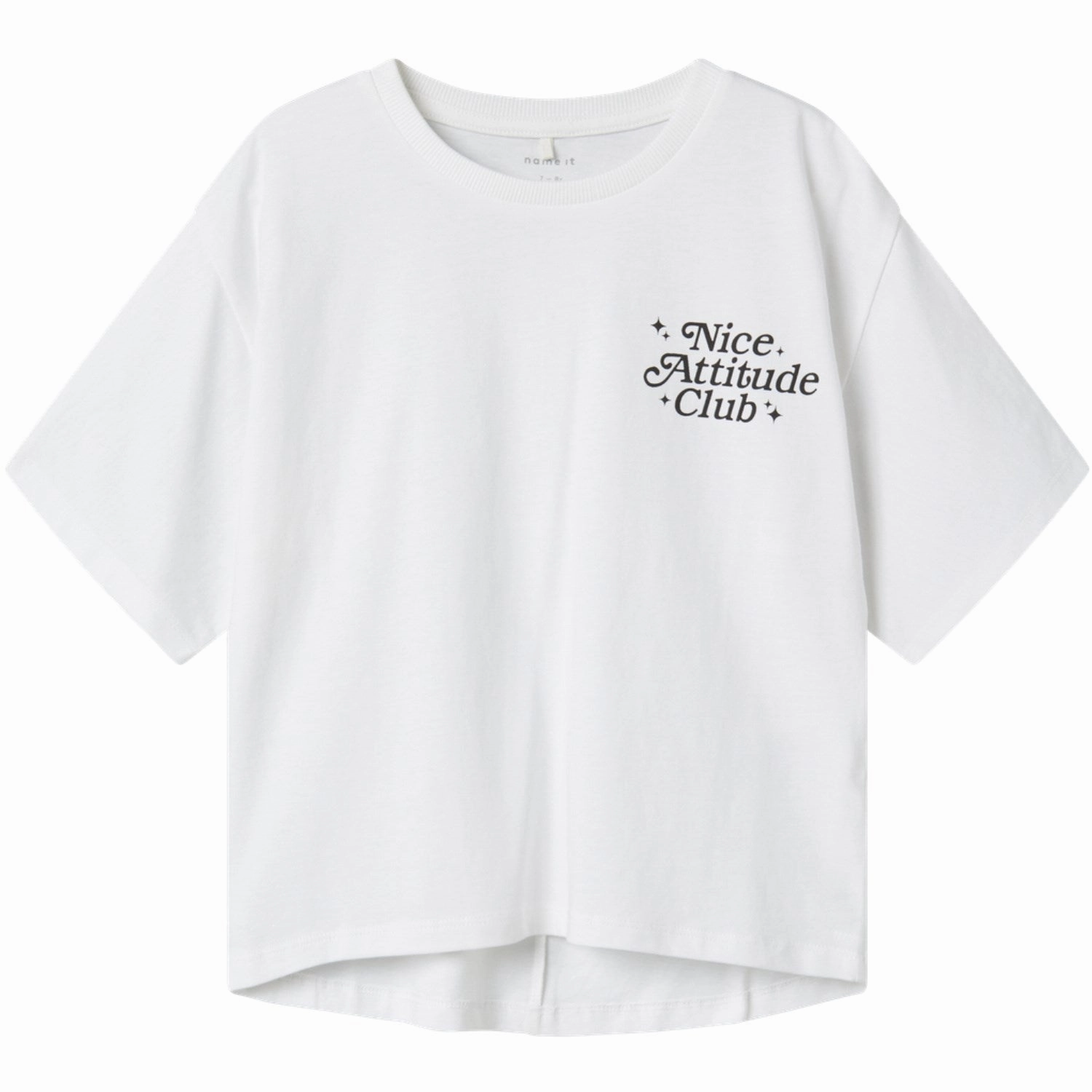 Name It Bright White Lione Regular T-Shirt Reinforced Hemline