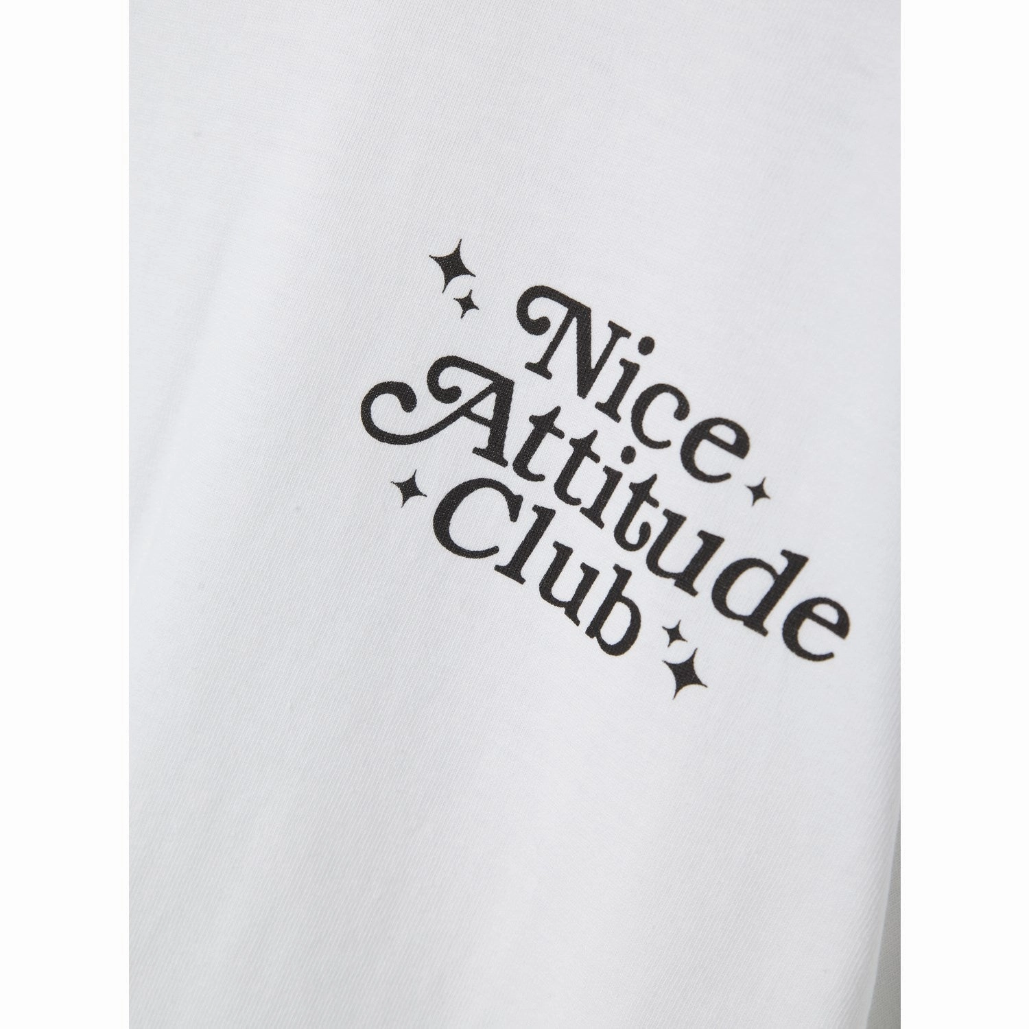 Stretch Knit Minimalist Layer Name It Bright White Lione Regular T-Shirt